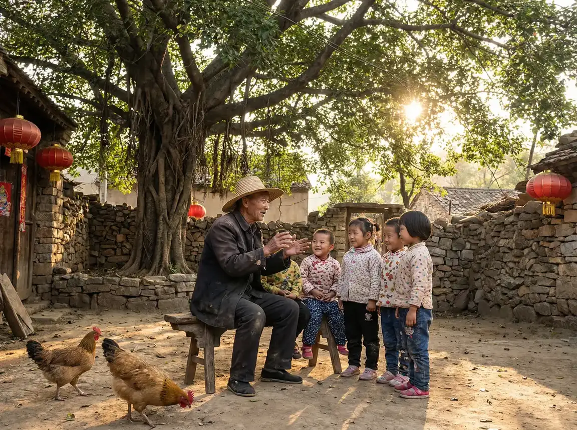 老人在大榕树下给孩子们讲故事 - 聚会的目的在线观看完整版3 乡村记忆
